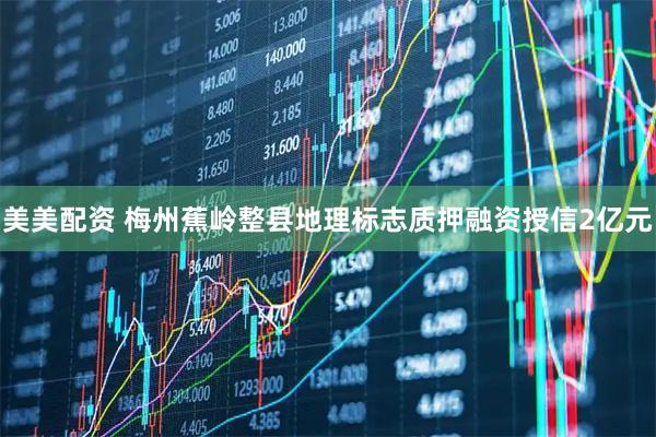美美配资 梅州蕉岭整县地理标志质押融资授信2亿元